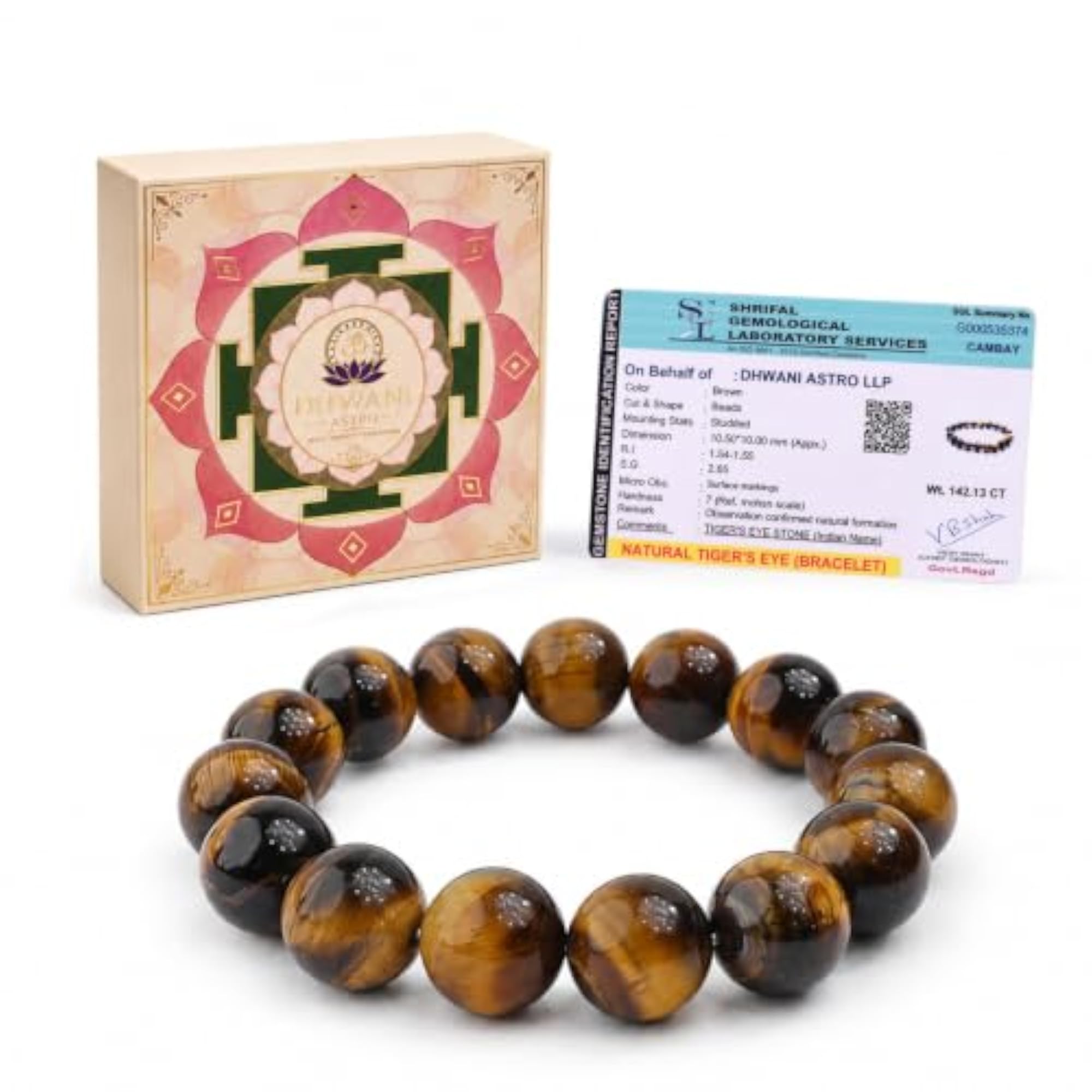 Tiger Eye Bead Bracelet for Men and Women, Adjustable Gemstone
